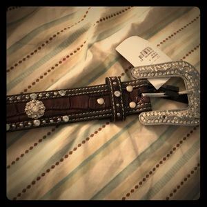 Brown everyday wear flashy belt